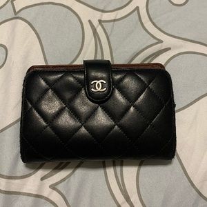 Chanel Quilted Lambskin Leather Wallet